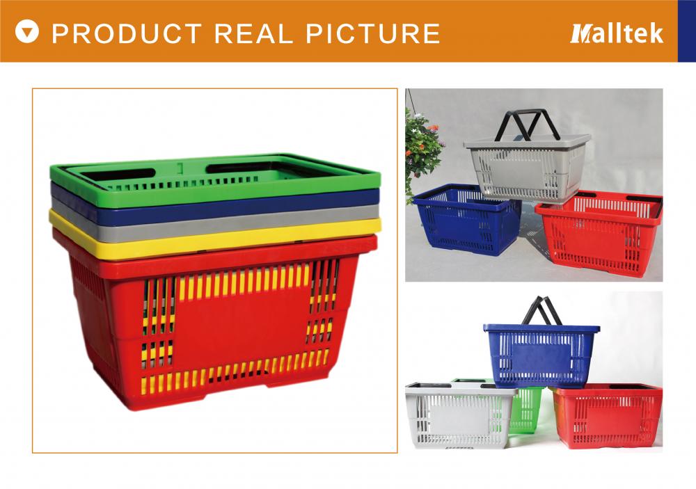 Supermarket Utility Red Color Shopping Basket