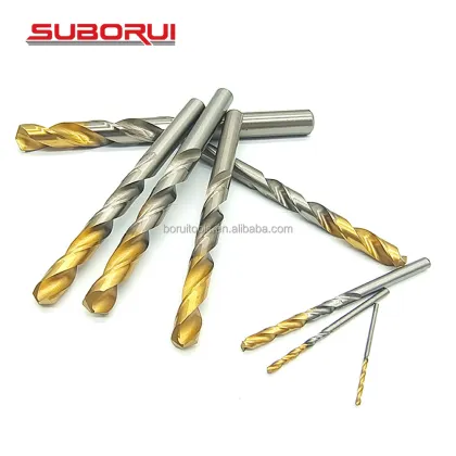 SUBORUI Custom Drill Bits: HSS Co M35 M2 Cobalt Steel Titanium Nitride Coated Metal Drill Bits for Industry