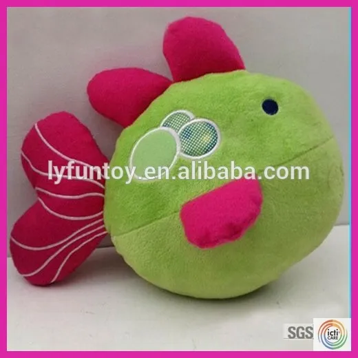 2015 best selling colourful fish plush kid toys