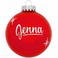 decoración de bola de árbol de Navidad de vidrio personalizado