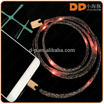 fashion led shoelace light up gift style usb charger data cable for phone novelty type C usb cable