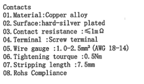 He 24 Pins Female Heavy Duty connect