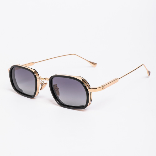 Men Retro Square Metal Pilot Windsor Ring Sunglasses Eyewear