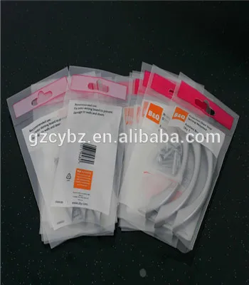 factory sale directly custom-made colorful printing guangzhou bopp bag with a hole on the head and brand printing