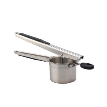 stainless steel potato ricer with comfortable handle