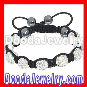 Clear Crystal Shamballa Bracelet Replica With Swarovski Elements Wholesale 