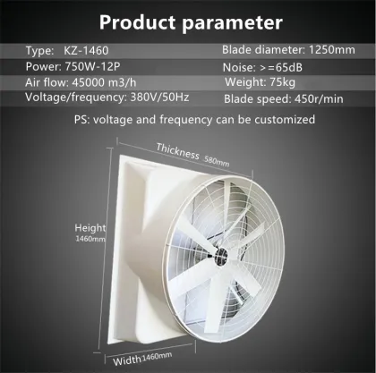 White Color FRP Fiber Glass Ventilation Fan