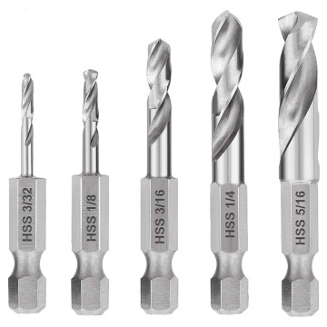 Hex Shank Stubby Drill Bit Set For Metal