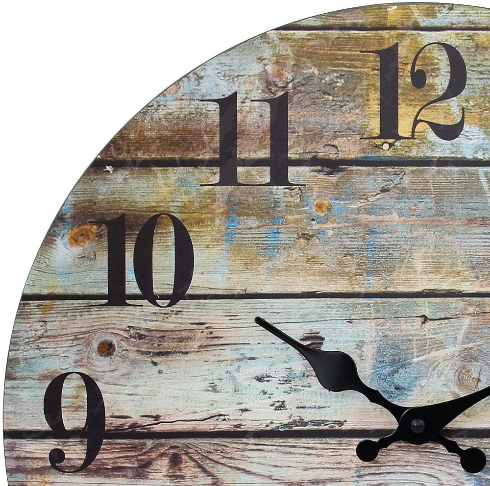 Horloge murale en bois de ferme vintage