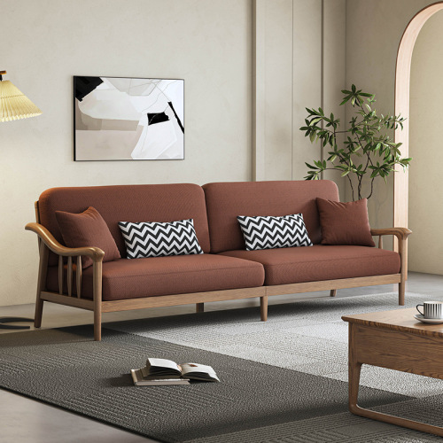 Set Sofa Fabrik Kayu Pepejal Nordic