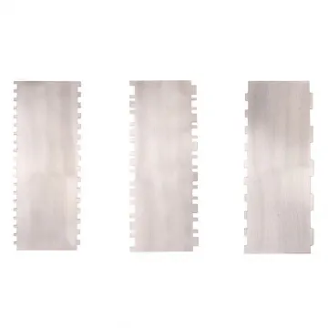 Stainless Steel Cake Icing Smoother Fondant Edge Scraper Metal Cake Comb