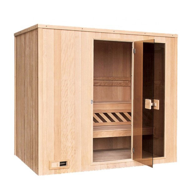 Hemlock wood traditional sauna room