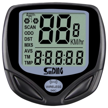 Waterproof Bicycle Wireless Computer with Speedometer, Odometer, and Stopwatch for Mountain Bikes