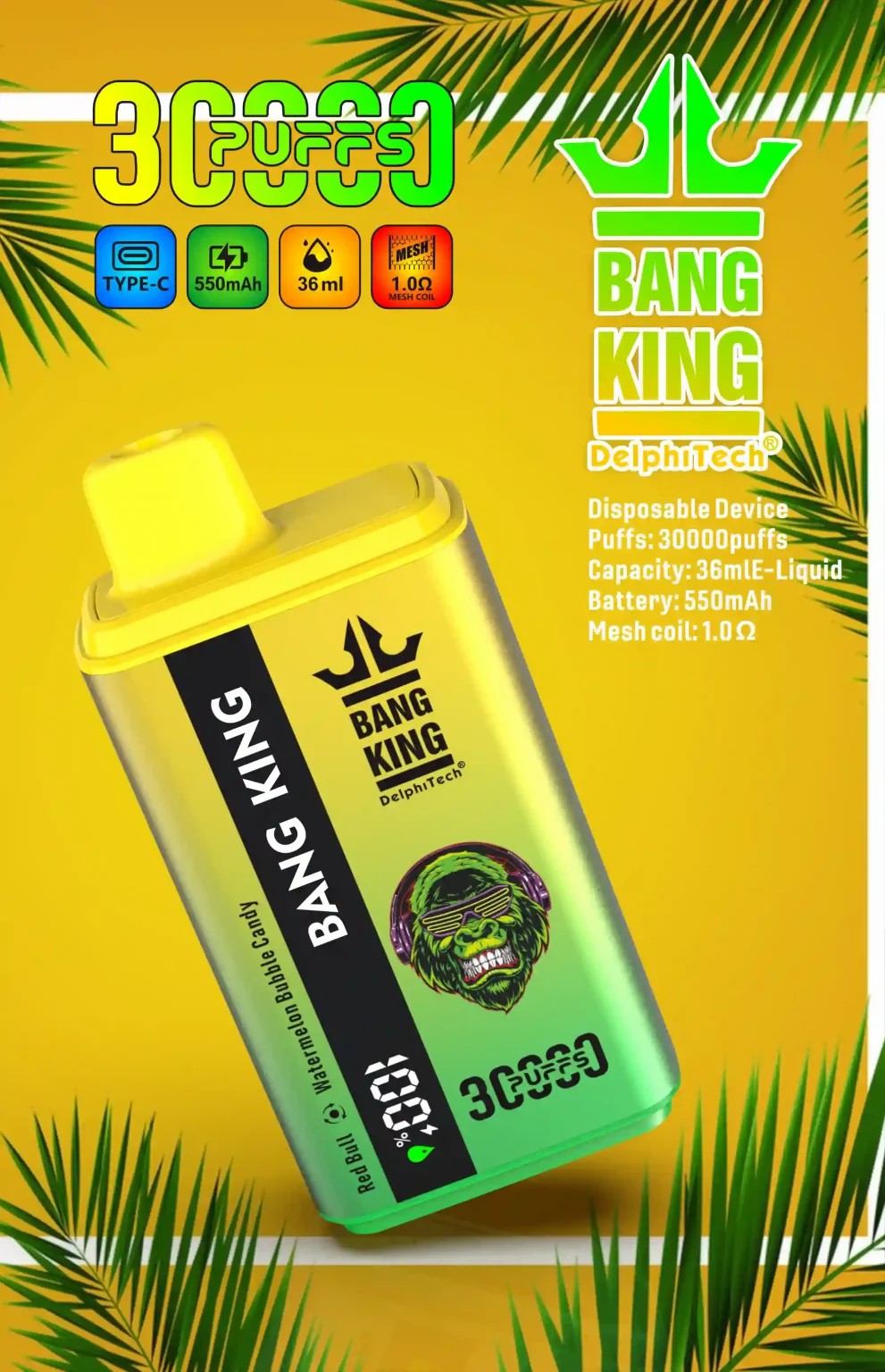 Bang king 30k 2in1 ขายส่ง vape