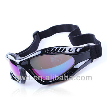 Fashionable silicone strap anti fog mirrored Sports protection glasses
