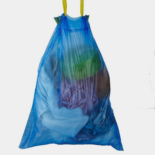 Rollo de bolsas de basura de plastico HDPE/LDPE revestimiento negro