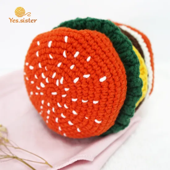 Organic Crochet  Amigurumi Hamburger Baby Toys