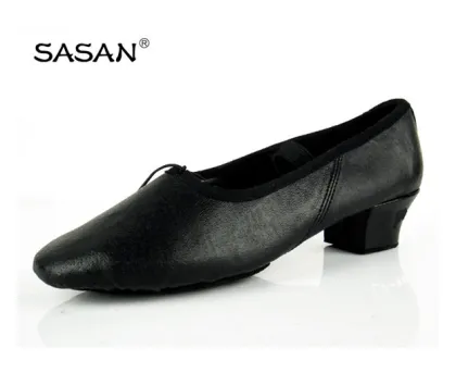 Genuine Leather Woman Flamenco Dance Shoes Woma Practice Dance Shoes Elastic Shoelace.