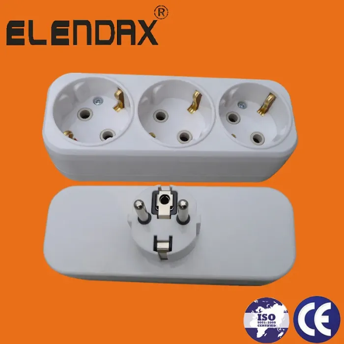 Adaptor Daya Listrik AC 3 Arah Gaya Eropa (P8813)