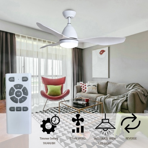 White Housing Ceiling Fan Light Best selling modern white housing ceiling fan light Supplier