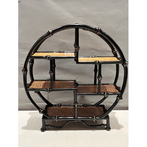 Mini Rundes Qiong Bambus Antikes Regal