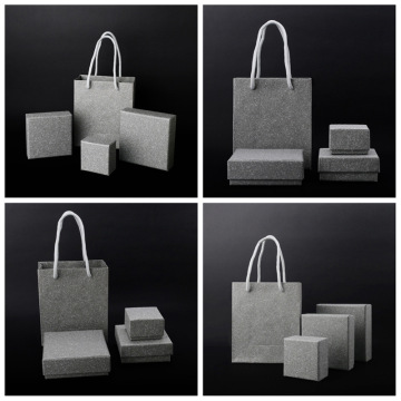 Custom Gift luxury grey jewelry marble paper bag