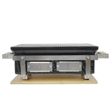 Auplex Rectangle Charcoal Ceramic Square Black Yakitori  BBQ Oven Japanese Grill