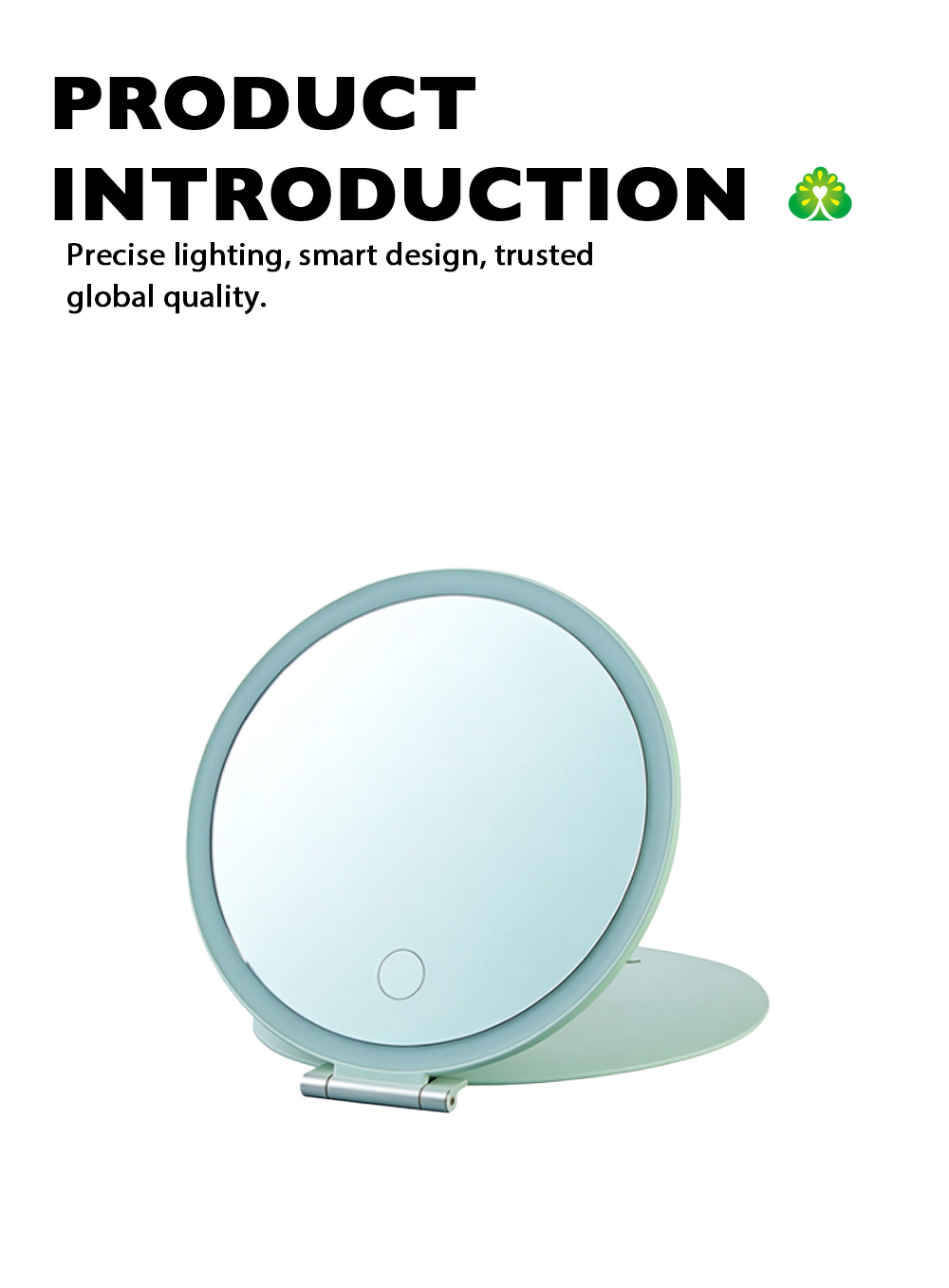 Round Foldable LED Makeup Mirror X