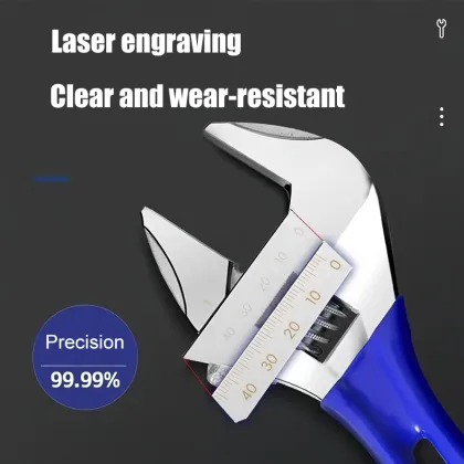 blue adjustable adjustable wrench