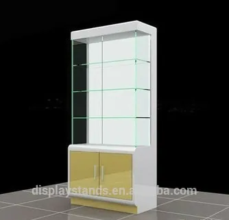 Retail display cabinet hardware wood