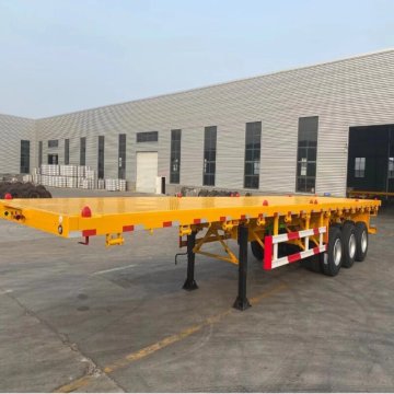 3 axles 80T flatbed container carrier semitrailer