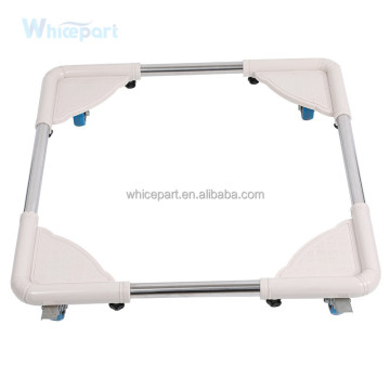 Universal Adjustable Washing Machine Pedestal Base with Shock Pads and Wheels - 54.2*54.2*9.7cm