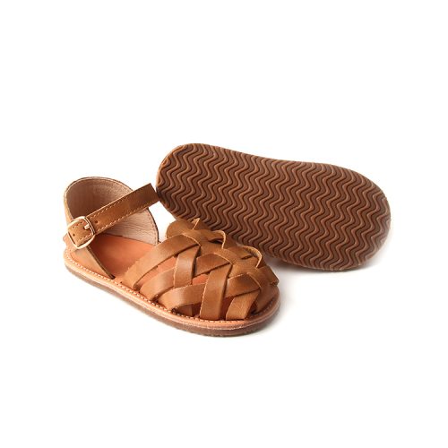 Sandalias de cuero genuino de alta calidad para niños