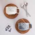 Новая римская капучино чашки латте чашка чайная набор керамическая фарфоровая кофейная чашка и блюдца, набор костяной керамики