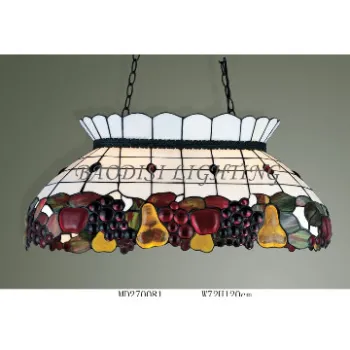 Stained glass with Zinc Alloy European Style Chandelier