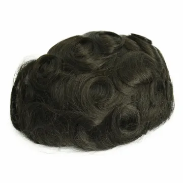 virgin cuticle aligned hair replacement human hair wig men toupee human hair toupee
