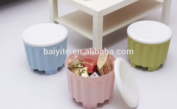 2016 New design fashion plastic storage stool