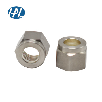 Wholesale 316 Stainless Steel Double Ferrule Nut with Silver Plating - Domestic Manufacturers