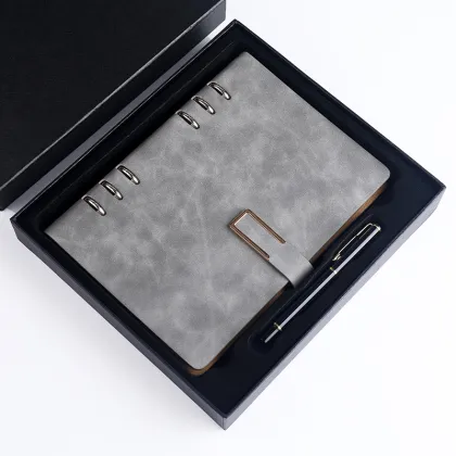 High-End Notebook with Printable Logo: Business Event Exhibition Gift Box