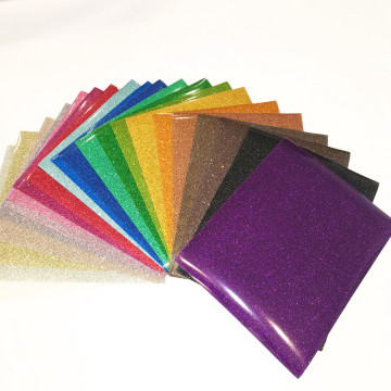 High Quality Shiny Htv Glitter Heat Press Vinyl Sheets for t shirts