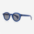 Retro Round Acetate Men's Sunglasses 24A8010