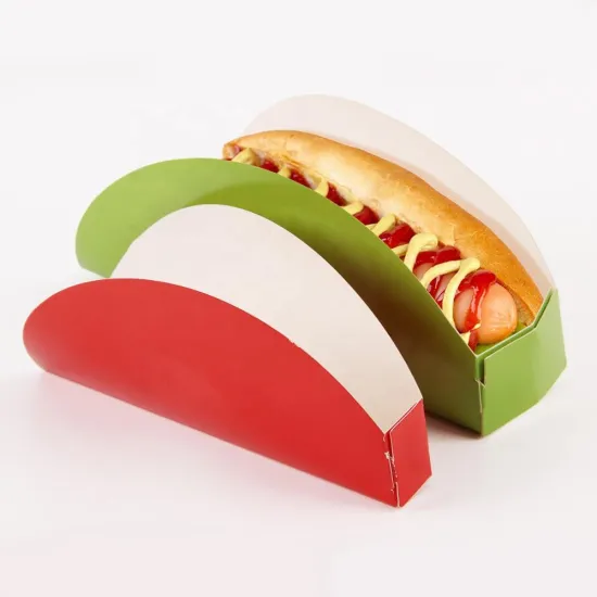 Food Grade Printing: Customizable Fast Food Tray, Takeaway Hot Dog Paper Box Solutions