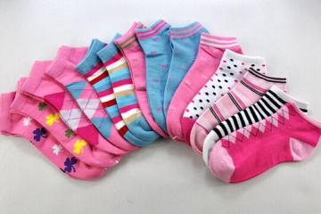 Girls Colorful Design Ankle Socks