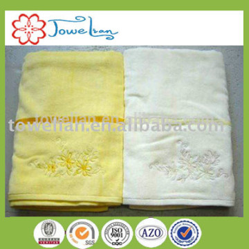 100% cotton satin-border velvet bathtowel with embroidery