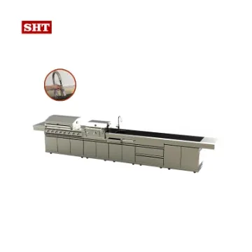 Basic Customization High Quality Stainless Steel Kitchen Cabinet Charcoal Gas BBQ Grill