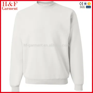 Wholesale mans custom white crewneck sweatshirt