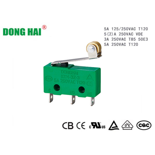 Кароткі металічны шарнір Ролікавы рычаг Мікравыключальнік