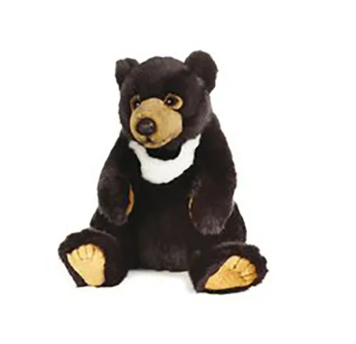 Simulative big black bear plush toy for children