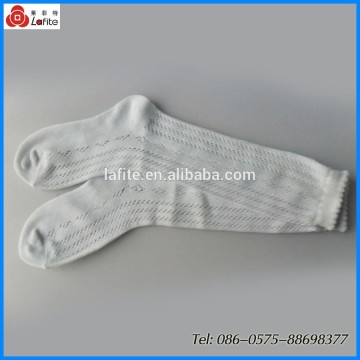 OEM Customed mesh socks hand knitted breathable high quality pure white socks