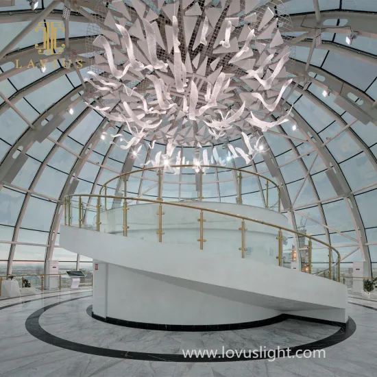 Large shopping mall chandelier Color blooming fireworks shape chandelier Exclusive custom chandelier Crystal chandelier shopping